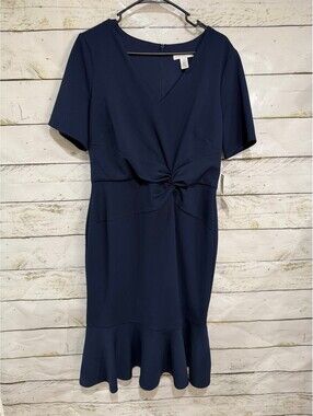 London Times Navy Dress Women's Size 14 NWT